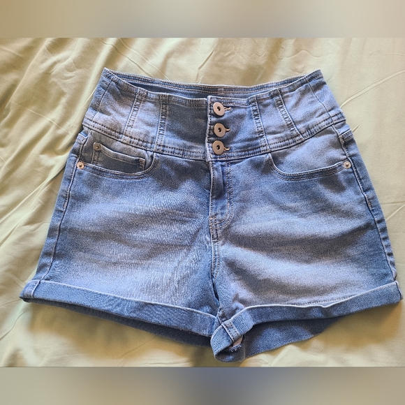 NOBO Stylish Light Blue High Rise Denim Shorts - Picture 1 of 3